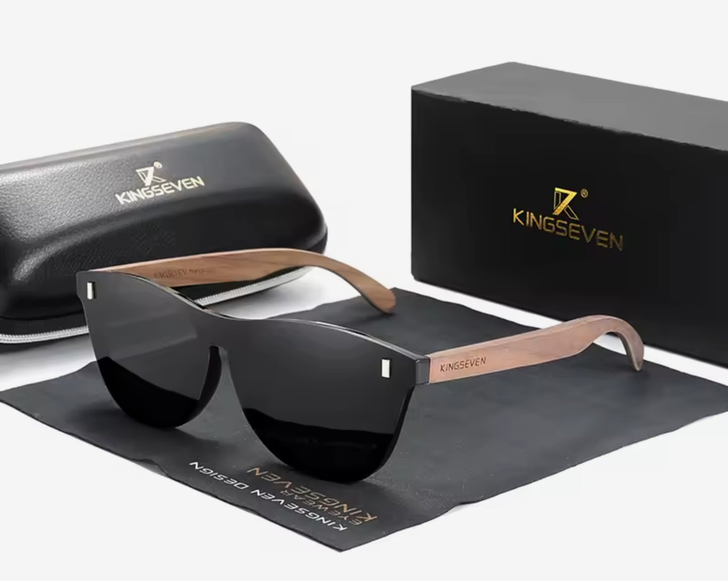 lunettes carrées haut de gamme avec monture en bois